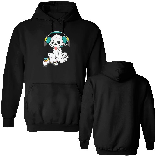 Video Game Player Paw Puppy Breeder Dalmatian Dog Double Sided Hoodies