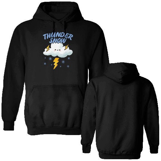 Thunder Snow Lover Ice Cold Snowy Winter Season Double Sided Hoodies