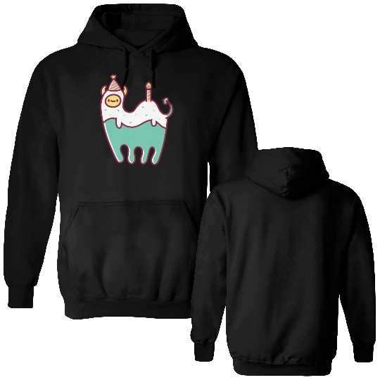 Green Llama Monster Party Double Sided Hoodies