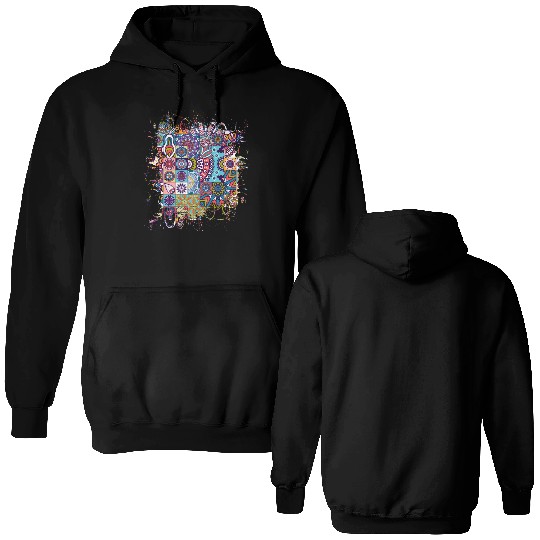 Joyful mosaic Double Sided Hoodies