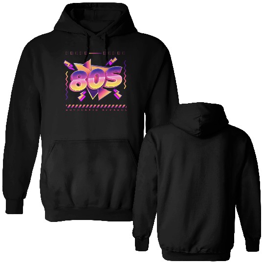 80s!!! - Synthwave/Retrowave/Vaporwave 80s Double Sided Hoodies