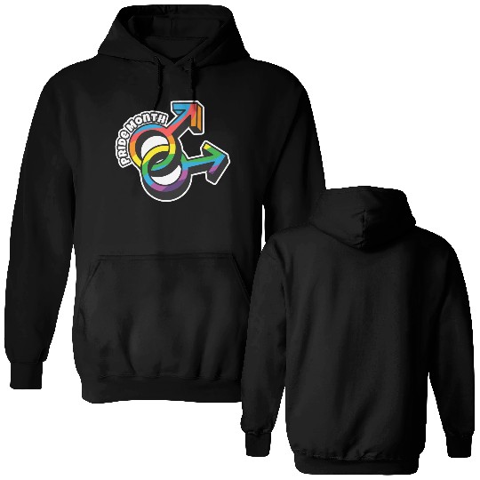 Pride Month LGBTQ Sticker Double Sided Hoodies