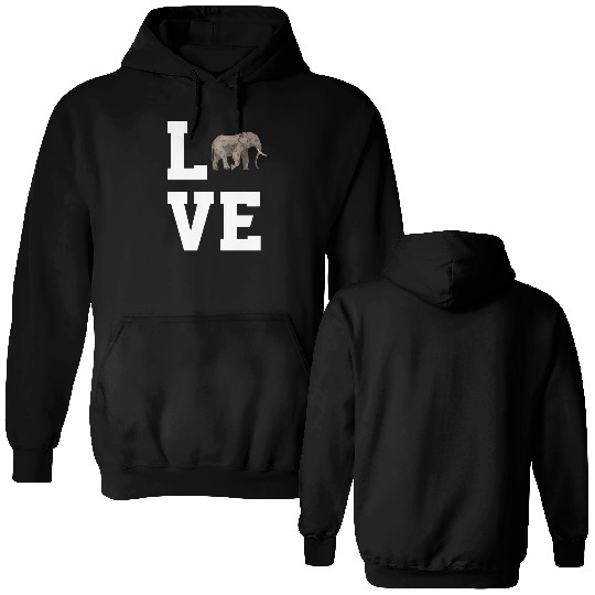 Love Elephants Double Sided Hoodies