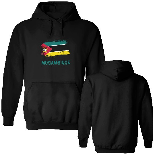 Team Mozambique flags design Double Sided Hoodies