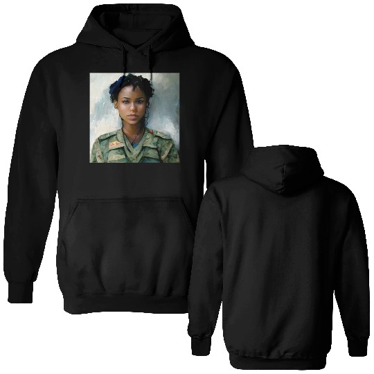 Beautiful US army combat medic painting Double Sided Hoodies