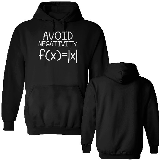 Avoid Negativity Math Equation Funny Teacher Gift Double Sided Hoodies