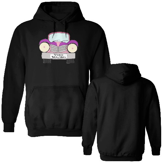Old Car Pink and Purple Purr Mazing Double Sided Hoodies