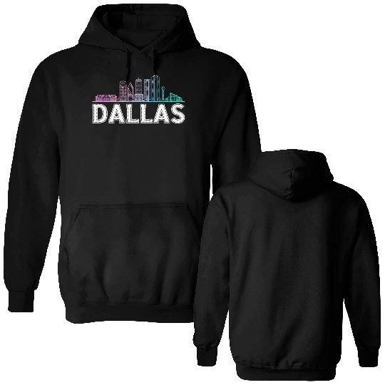 Dallas City Texas Dallas Double Sided Hoodies