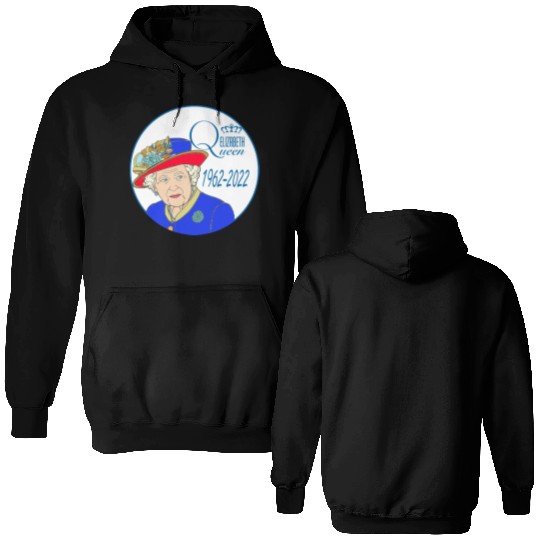 Queen Elizabeth II - rip Queen Elizabeth II - rest Double Sided Hoodies