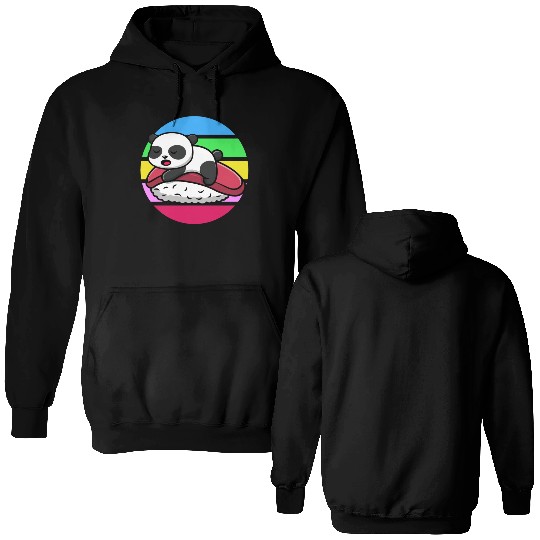 Panda Sleeps On Sushi Double Sided Hoodies