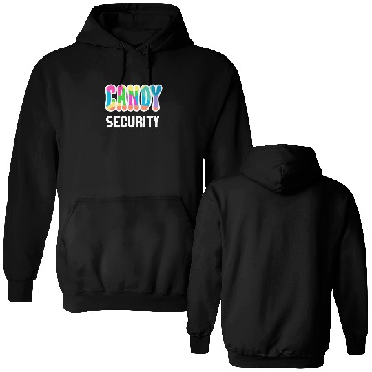 Funny Candy Security Halloween Gifts Double Sided Hoodies