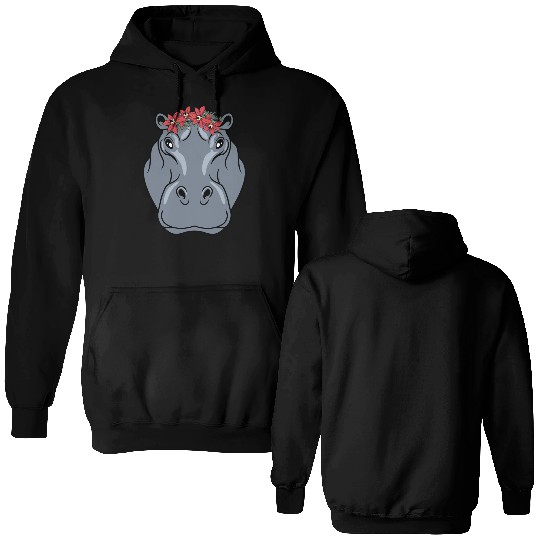 She is Hippo Double Sided Hoodies