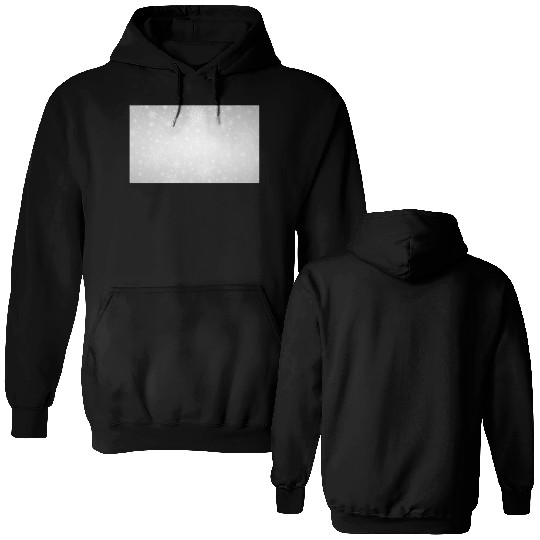 Beautiful Grey Snowflakes Pattern Double Sided Hoodies