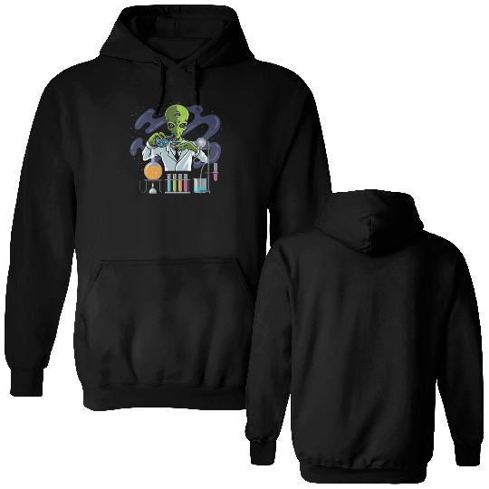 Psychedelic Alien Lab Technician Gift Double Sided Hoodies