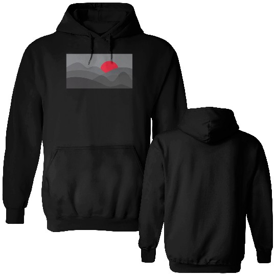 Minimalist Sun Gray Double Sided Hoodies