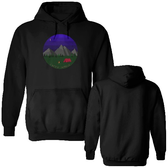 I hate People camping Double Sided Hoodies