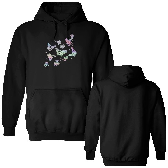 Butterfly Women Girls Butterflies Double Sided Hoodies