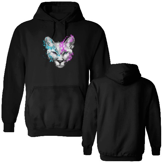 Dramabite mountain lion Double Sided Hoodies