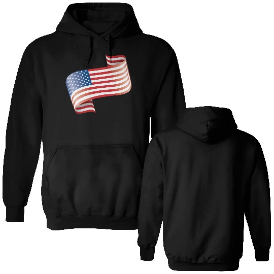America USA Flag Flag Double Sided Hoodies
