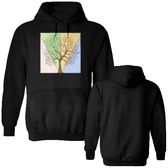 Four Seasons Trees Double Sided Hoodies