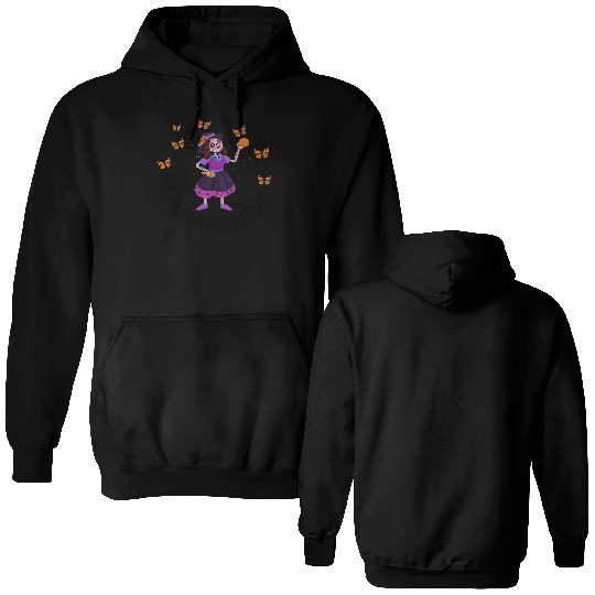 Dia De Los Muertos Double Sided Hoodies, Girl Sugar Skeleton