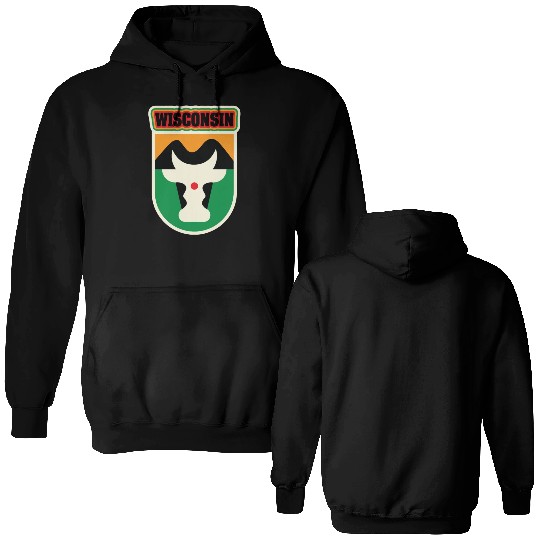 US States WISCONSIN Double Sided Hoodies