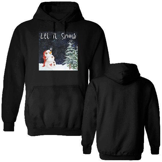 Snowman - Let it snow Double Sided Hoodies