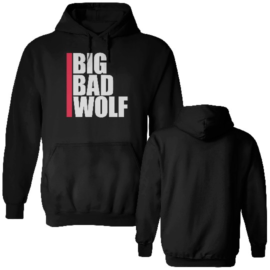 big bad wolf quote Double Sided Hoodies