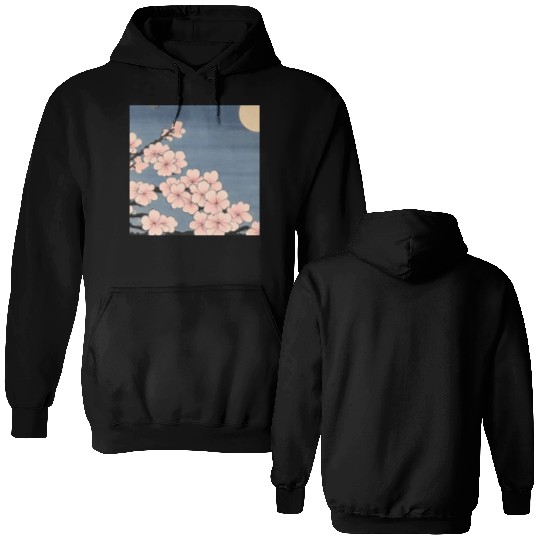 Ukiyo-e Sakura, Japanese Print Double Sided Hoodies
