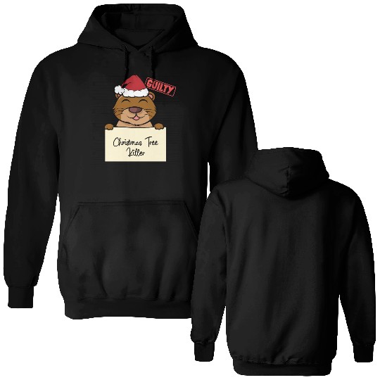 Sea otter christmas funny prison Double Sided Hoodies
