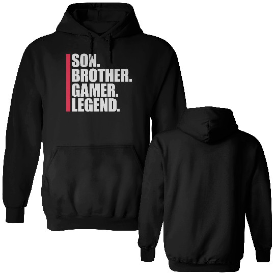 son brother gamer legend Double Sided Hoodies