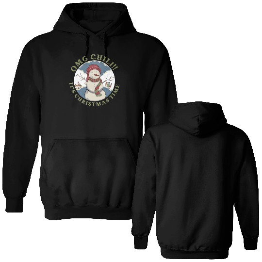 Omg Chili!! It's Christmas Time Apparel Double Sided Hoodies