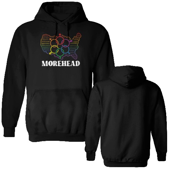 Morehead Pride Month Pride Flag LGBT Community LGB Double Sided Hoodies