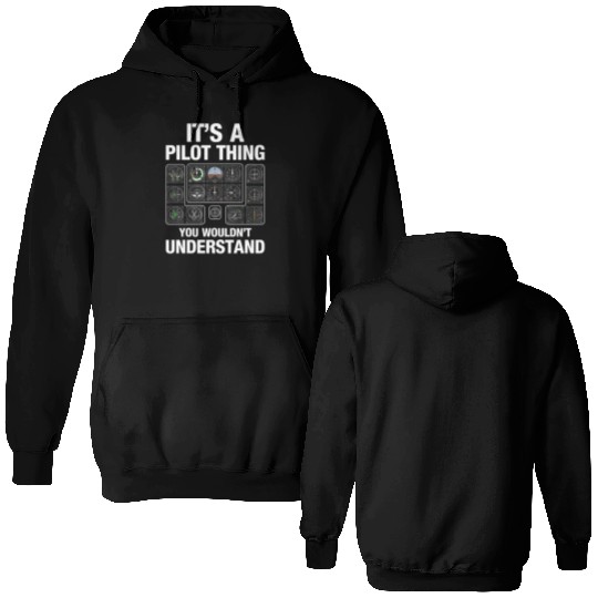 Flight Work Engineers Airplane Pilot Engineering Double Sided Hoodies