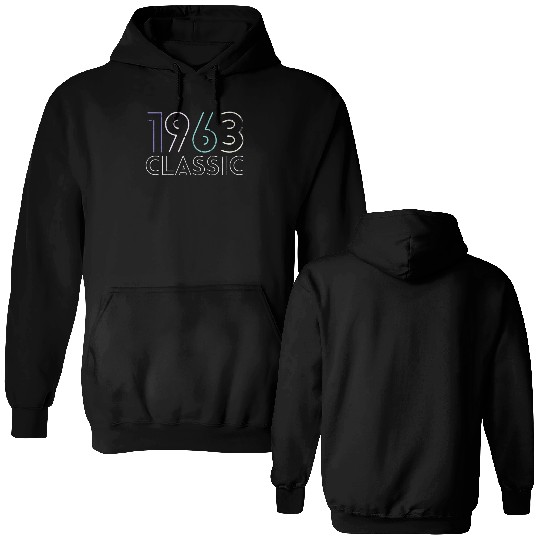 60 Years Vintage 1963 Retro 60th Birthday Double Sided Hoodies
