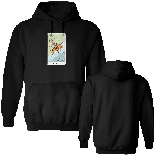 Pizza Tarot Card "The Slice" for a Tarot Reader Double Sided Hoodies