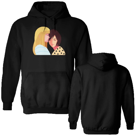 lesbian lgbtq pride valentine day 2023 valentines Double Sided Hoodies