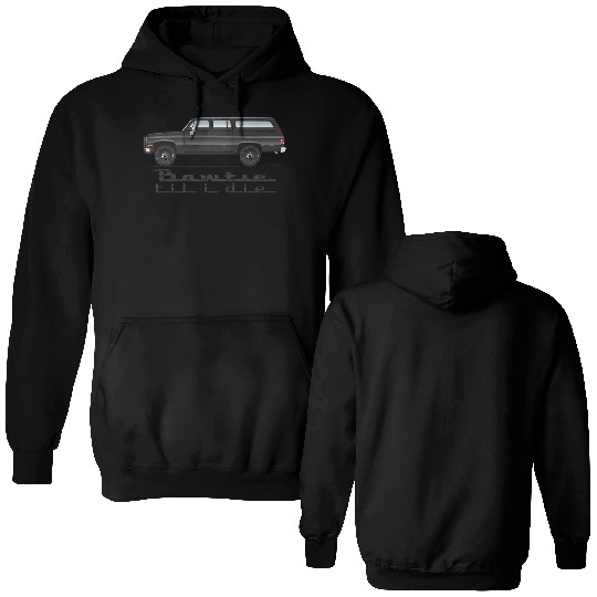 BOWTIE Midnight Black Double Sided Hoodies