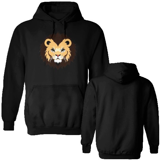 Royal Cartoon Lion - King of the Jungle 21 Double Sided Hoodies