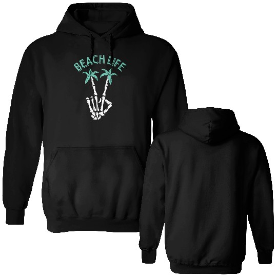 Beach Life Peace Streetwear Double Sided Hoodies