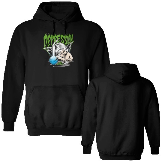Depression Angel Double Sided Hoodies