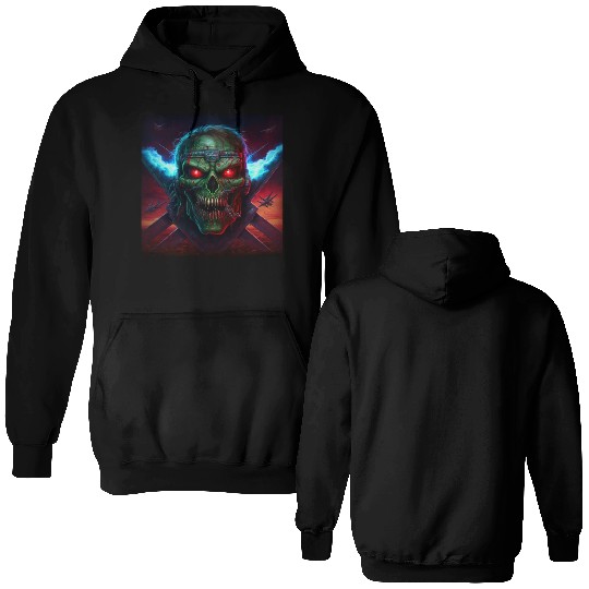 ZOMBIE IRON MAIDEN (version 14) Double Sided Hoodies