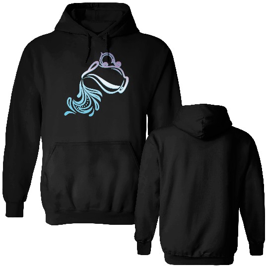 Aquarius Zodiac Air Sign Water Bearer Logo Double Sided Hoodies