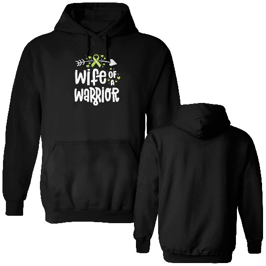 Wife Of A Warrior Lymphoma Cancer Awareness Double Sided Hoodies