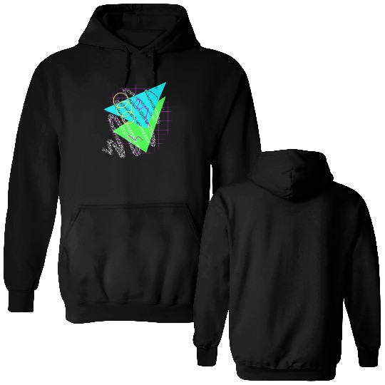 90's Neon Shapes Double Sided Hoodies