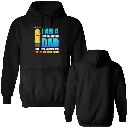 Scuba Diving Dad Snorkeling Deep Sea Diver Double Sided Hoodies