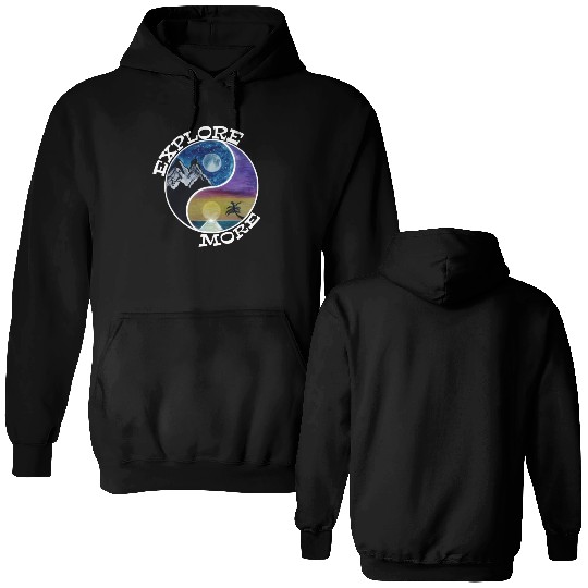 Explore more mountains & oceans wanderlust guided Double Sided Hoodies