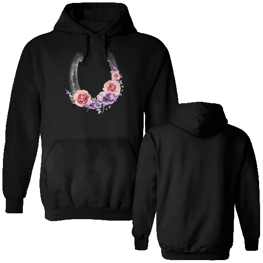 Lucky Floral Horseshoe Double Sided Hoodies