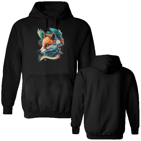 fox head Double Sided Hoodies