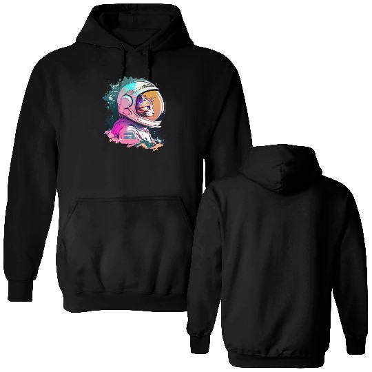 Aesthetic Vaporwave Space Cat 80s 90s Astronaut Double Sided Hoodies